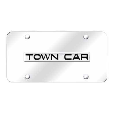 Town Car Name License Plate - Chrome on Mirrored
