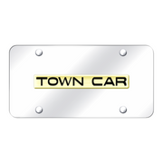 town-car-name-license-plate-gold-on-mirrored