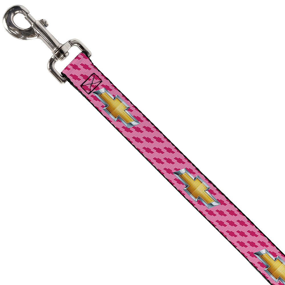 Chevy Gold Bowtie Pink Dog Leash