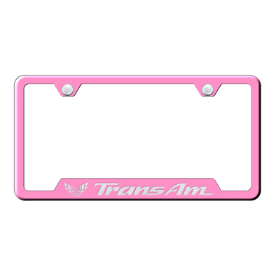 Trans Am Cut-Out Frame - Laser Etched Pink