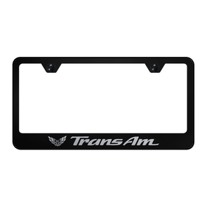 Trans Am Stainless Steel Frame - Laser Etched Black