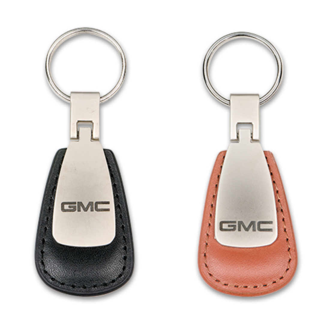 gmc-leather-tear-drop-keychain