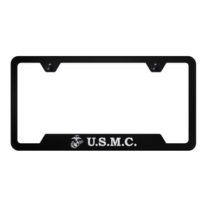U.S.M.C. Cut-Out Frame - Laser Etched Black