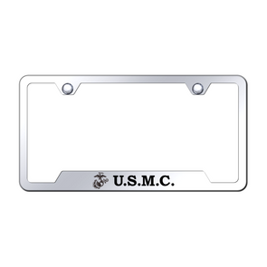U.S.M.C. Cut-Out Frame - Laser Etched Mirrored