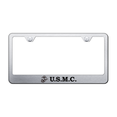 U.S.M.C. Stainless Steel Frame - Laser Etched Brushed
