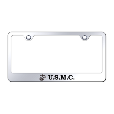 U.S.M.C. Stainless Steel Frame - Laser Etched Mirrored