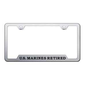 U.S. Marines Retired Cut-Out Frame - Laser Etched Brushed