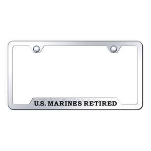 U.S. Marines Retired Cut-Out Frame - Laser Etched Mirrored