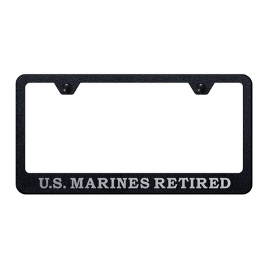U.S. Marines Retired Stainless Frame - Etched Rugged Black