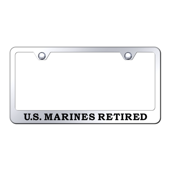 U.S. Marines Retired Stainless Steel Frame - Etched Mirrored