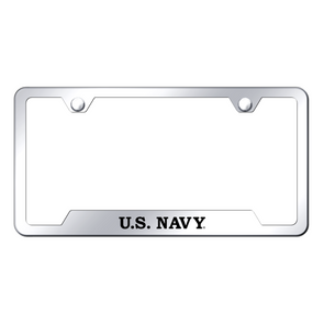 U.S. Navy Cut-Out Frame - Laser Etched Mirrored