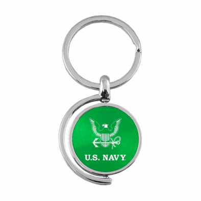 U.S. Navy Insignia Spinner Key Fob in Green