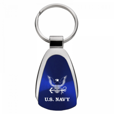 U.S. Navy Insignia Teardrop Key Fob - Blue