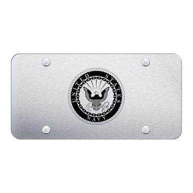 U.S. Navy License Plate - Laser Etched Brushed