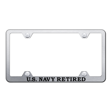 U.S. Navy Retired Steel Wide Body Frame - Etched Brushed