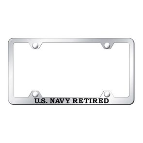 U.S. Navy Retired Steel Wide Body Frame - Etched Mirrored