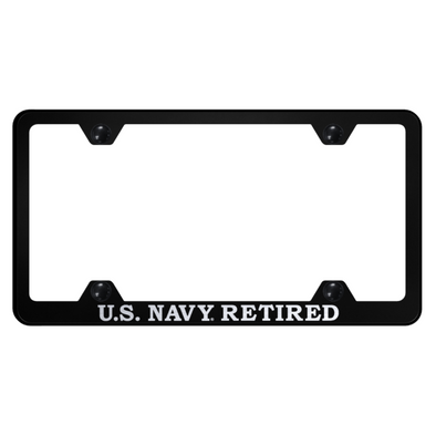U.S. Navy Retired Steel Wide Body Frame - Laser Etched Black