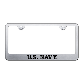 U.S. Navy Stainless Steel Frame - Laser Etched Brushed
