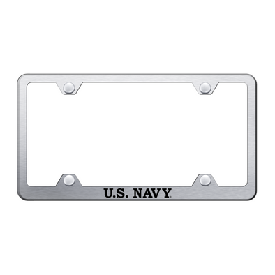 U.S. Navy Steel Wide Body Frame - Laser Etched Brushed