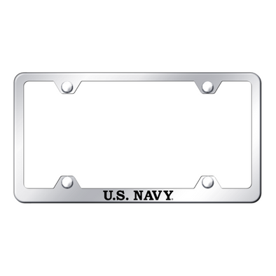 U.S. Navy Steel Wide Body Frame - Laser Etched Mirrored