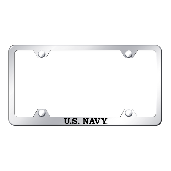 U.S. Navy Steel Wide Body Frame - Laser Etched Mirrored