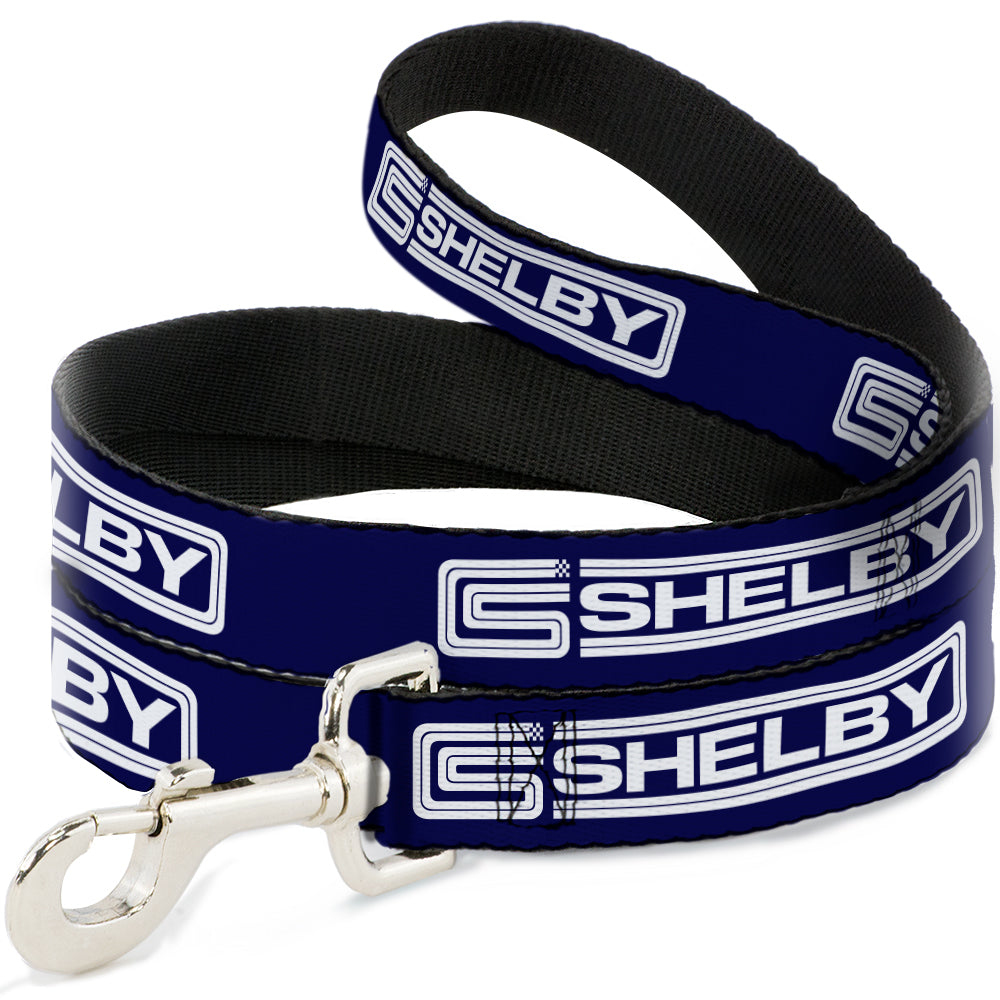 Carroll Shelby Racing Logo Navy & White Dog Leash