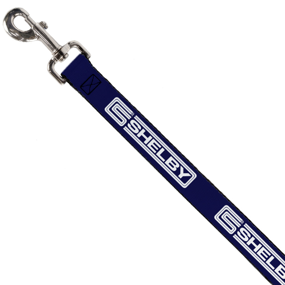 Carroll Shelby Racing Logo Navy & White Dog Leash