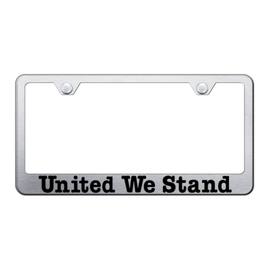 united-we-stand-stainless-steel-frame-laser-etched-brushed-41016-classic-auto-store-online