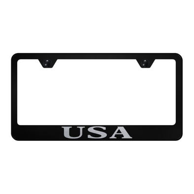 USA Stainless Steel Frame - Laser Etched Black