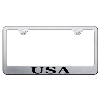 USA Stainless Steel Frame - Laser Etched Brushed