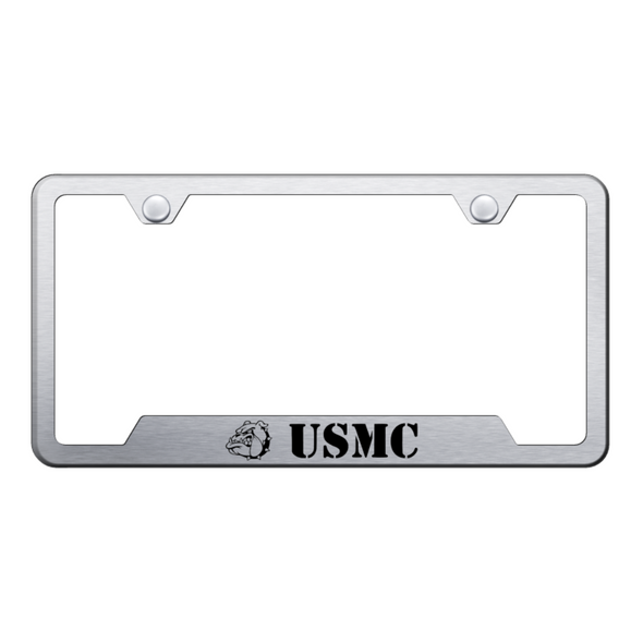 usmc-bulldog-head-cut-out-frame-laser-etched-brushed-44622-classic-auto-store-online