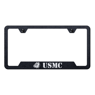 usmc-bulldog-head-cut-out-frame-laser-etched-rugged-black-44624-classic-auto-store-online