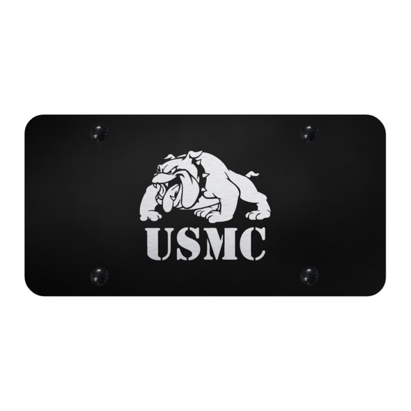 usmc-bulldog-license-plate-laser-etched-black