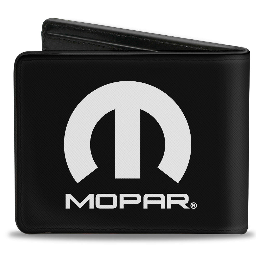 Mopar Logo Black & White Bi-Fold Wallet