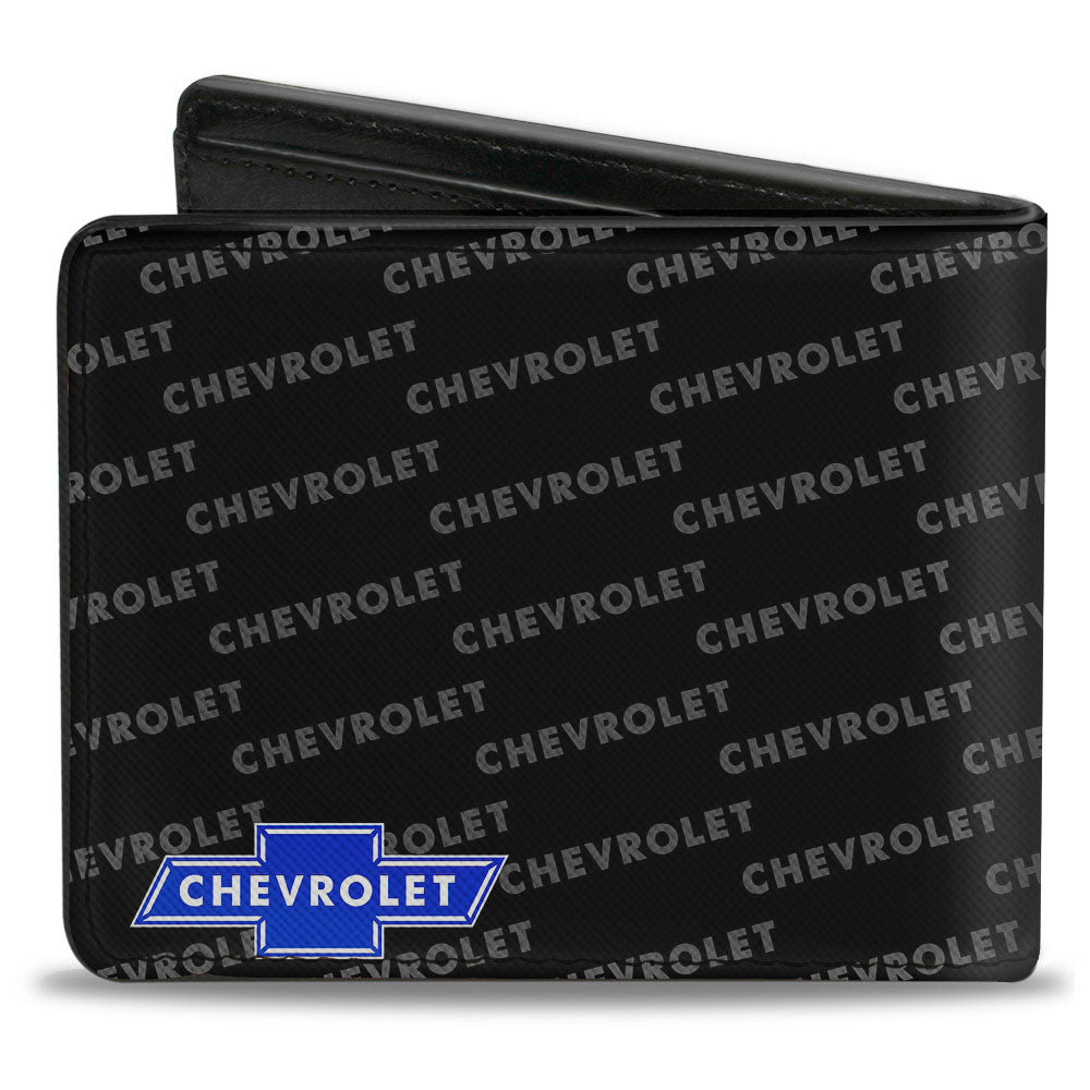 Chevy Bowtie With Diagonal Text Bi-Fold Wallet