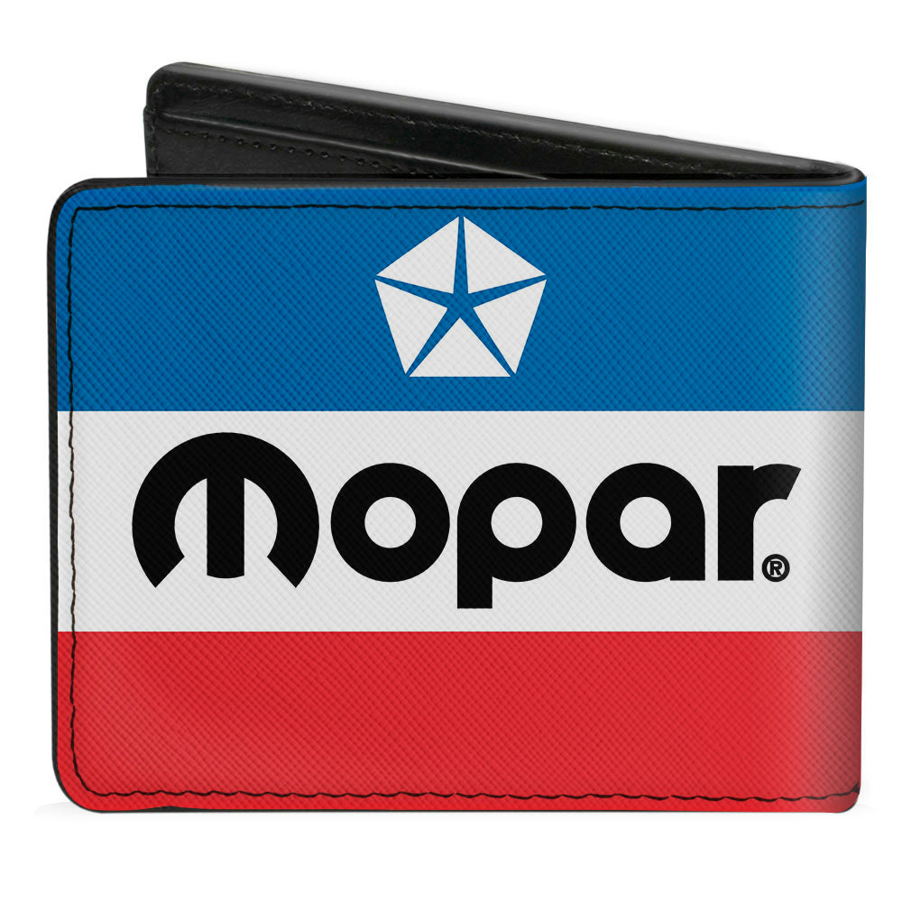 Mopar Chrysler Logo Red White & Blue Bi-Fold Wallet