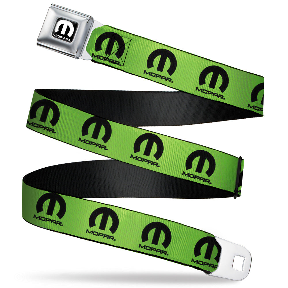 Mopar Logo Lime Green Seatbelt Belt