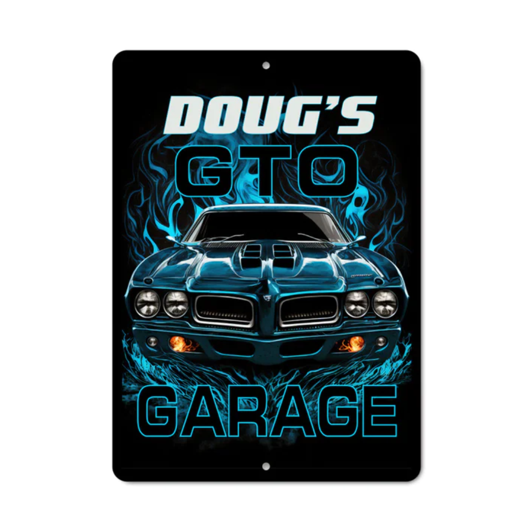 personalized-pontiac-gto-garage-sign-aluminum-sign