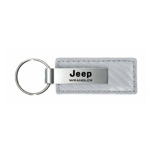 wrangler-carbon-fiber-leather-key-fob-in-white-40230-classic-auto-store-online
