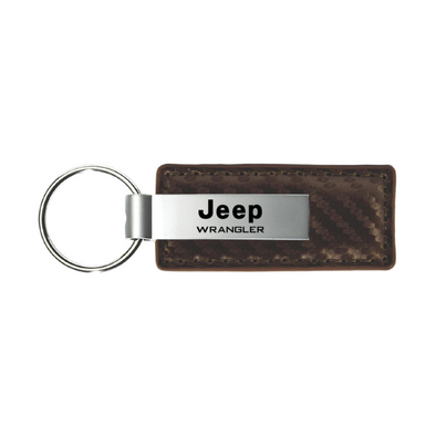 wrangler-carbon-fiber-leather-key-fob-taupe-40177-classic-auto-store-online