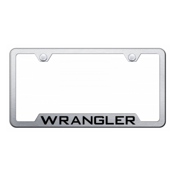 Wrangler Cut-Out Frame - Laser Etched Brushed