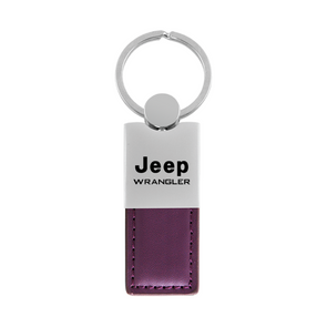 Wrangler Duo Leather / Chrome Key Fob in Purple