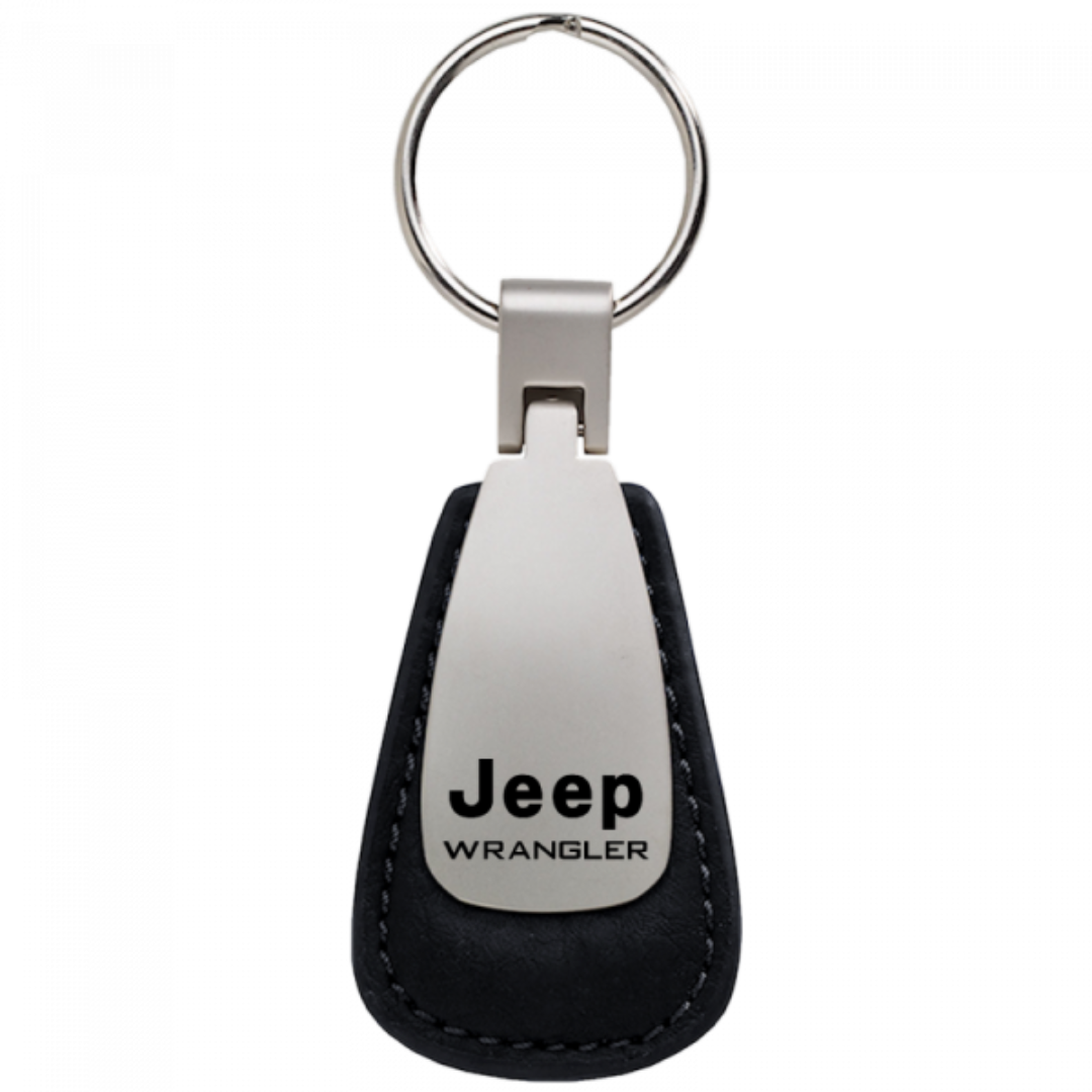 wrangler-leather-teardrop-key-fob-black-34876-classic-auto-store-online