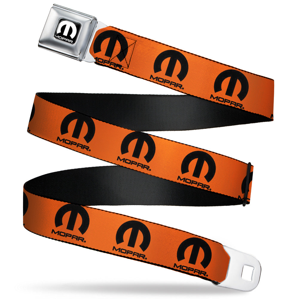 Mopar Logo Orange Seatbelt Belt