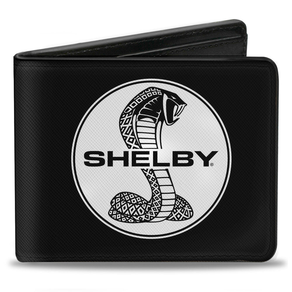 Shelby Cobra Tiffany Split & Signature Black & White Bi-Fold Wallet