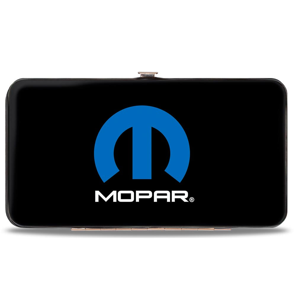 Mopar Logo Black & Blue White Hinged Wallet