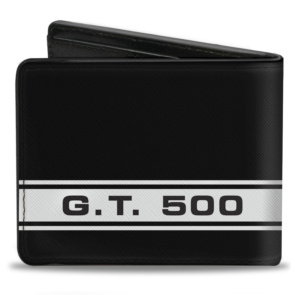 Shelby GT 500 Cobra Black & Silver Bi-Fold Wallet