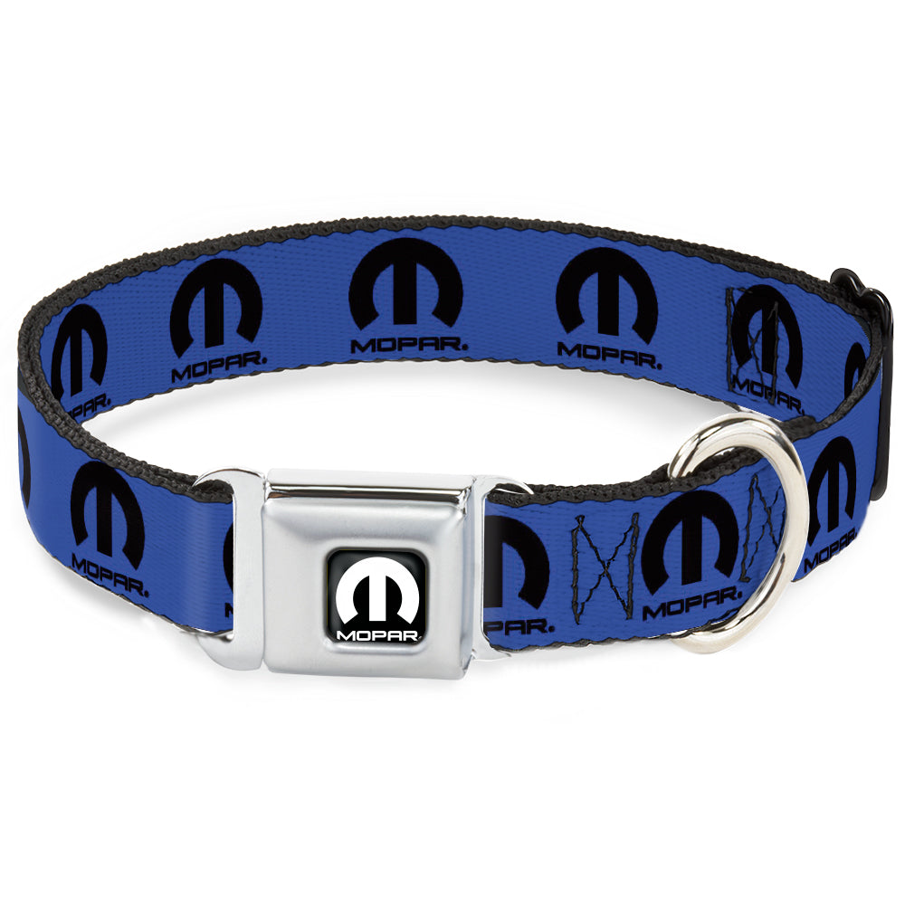 Mopar Logo Blue & Black Seatbelt Buckle Collar