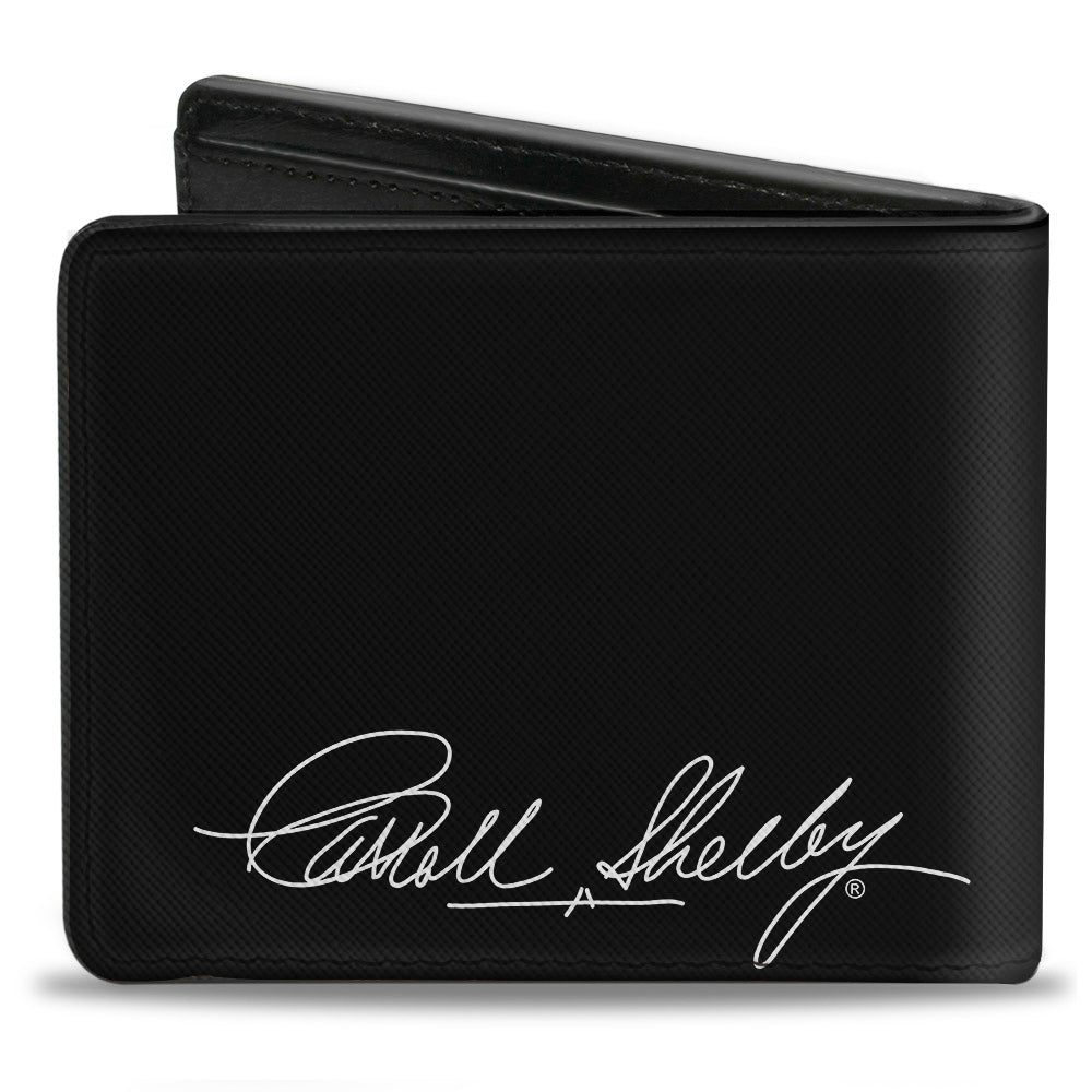 Shelby Cobra Tiffany Split & Signature Black & White Bi-Fold Wallet