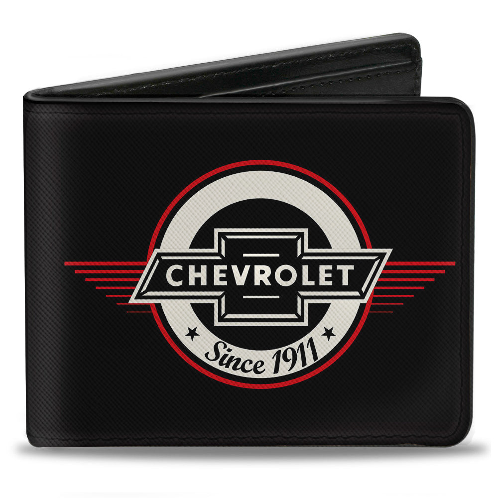Retro Chevy Bowtie Since 1911 Black Bi-Fold Wallet
